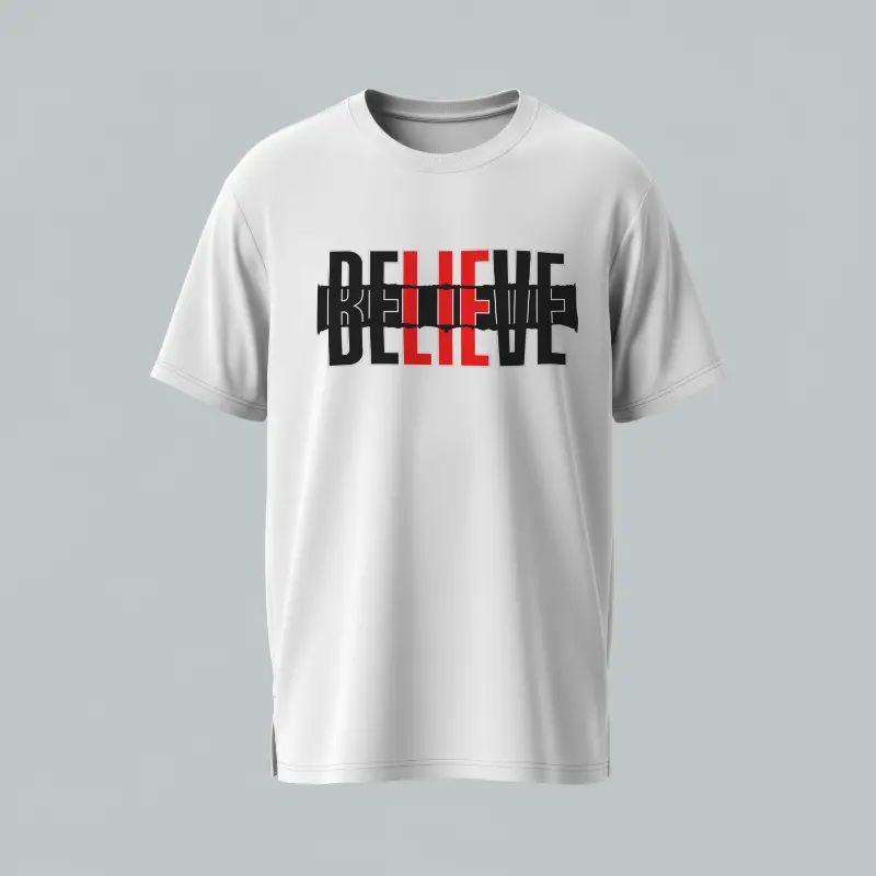 Believe Text T-shirt