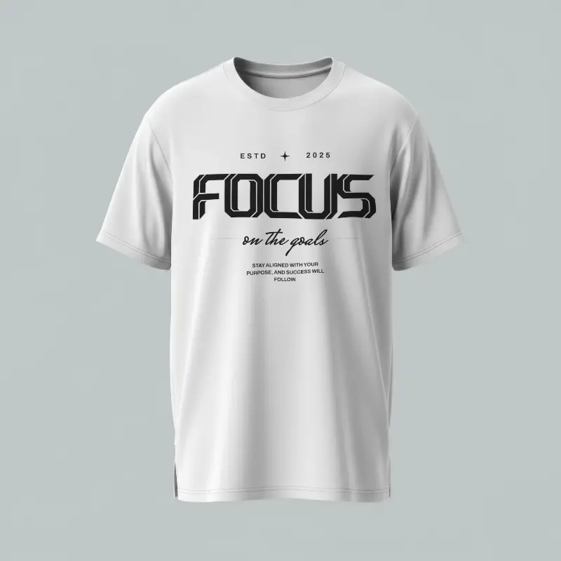 Focus On The Goal Text T-shirt